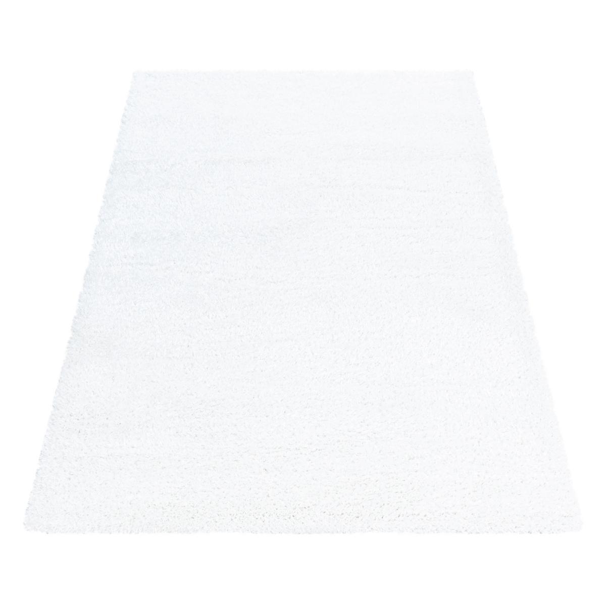 Teppich Läufer Weiß Brilliant 80x250 cm - Weiß, Basics, Textil (80/250cm)