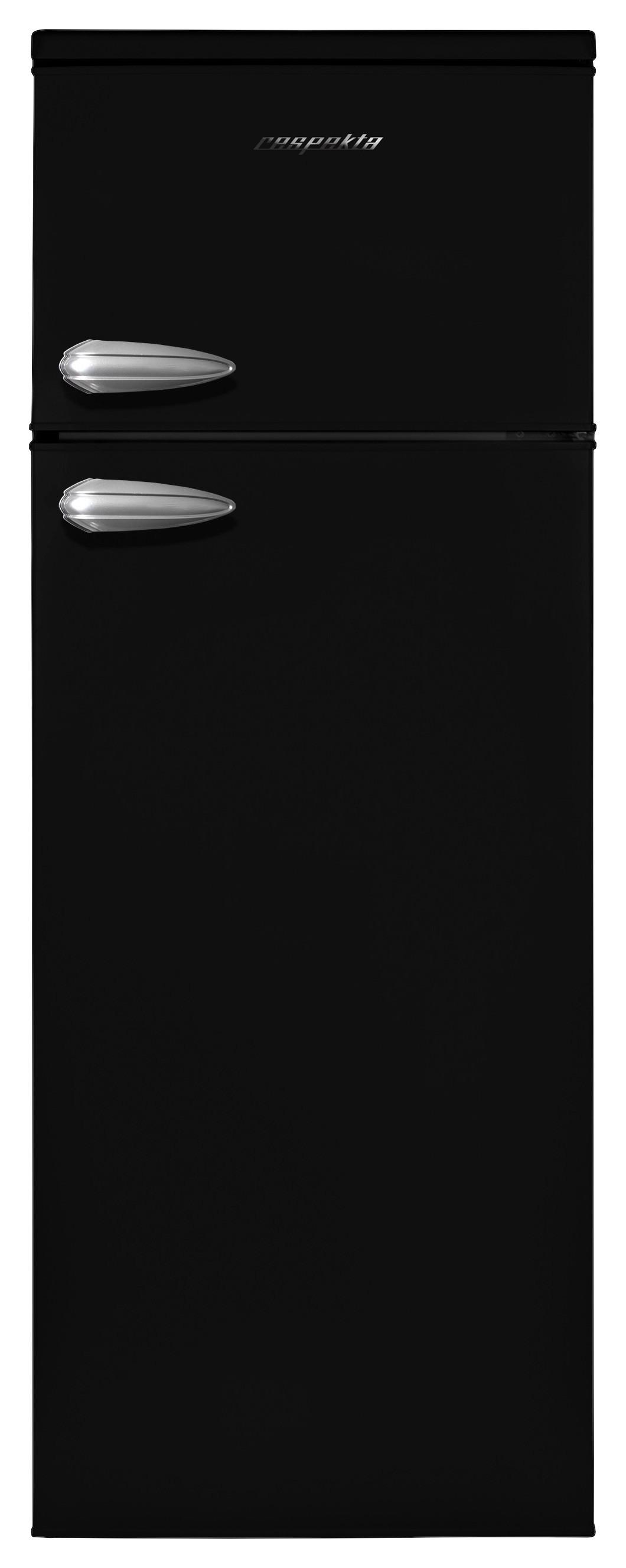 Kühl-Gefrierkombination KS144VS Schwarz 171+42 L - Schwarz, Trend, Glas/Kunststoff (54/145/57cm) - Respekta