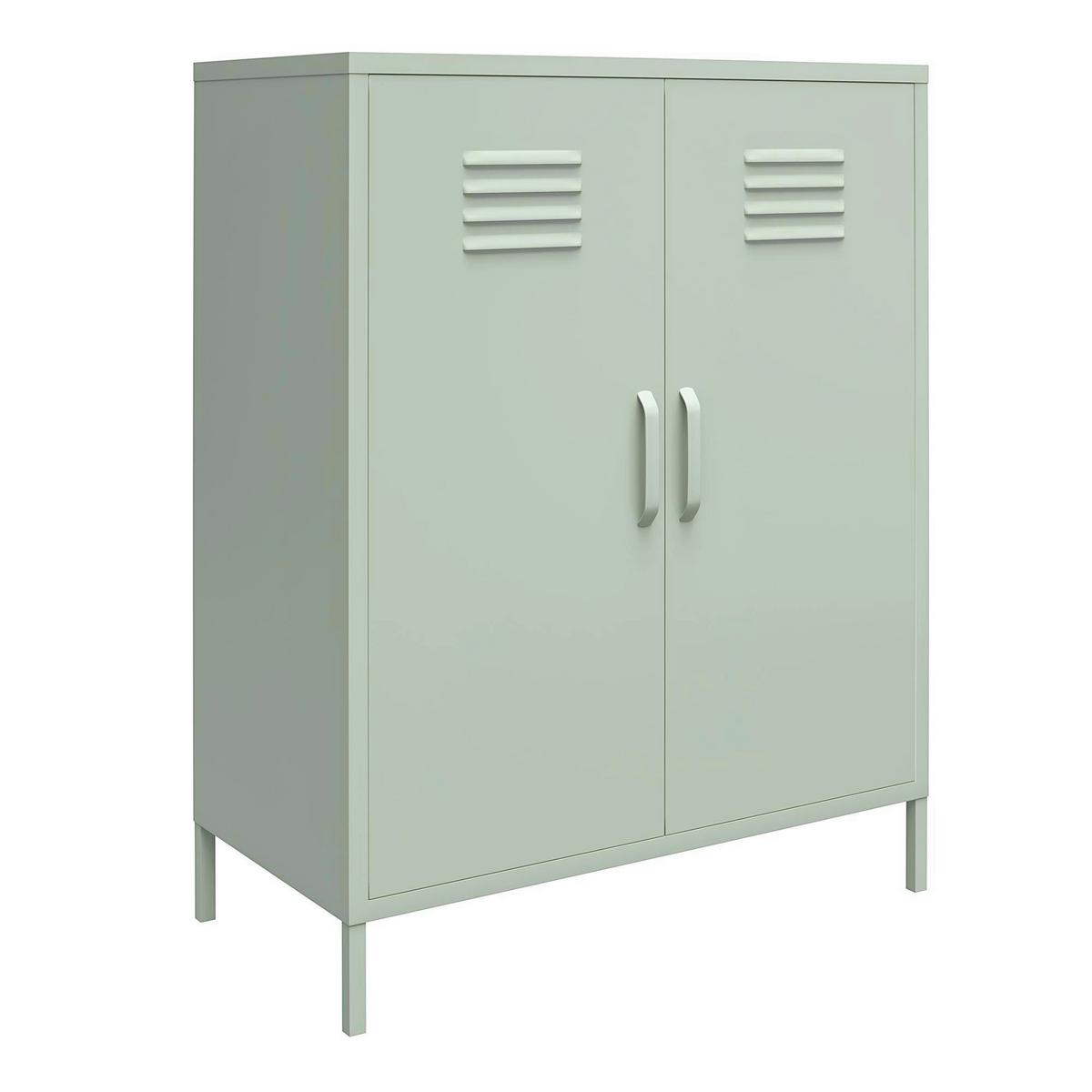 Highboard Mission District Grün B: 40cm - Hellgrün/Grün, Design, Metall (40/102/80cm) - MID.YOU