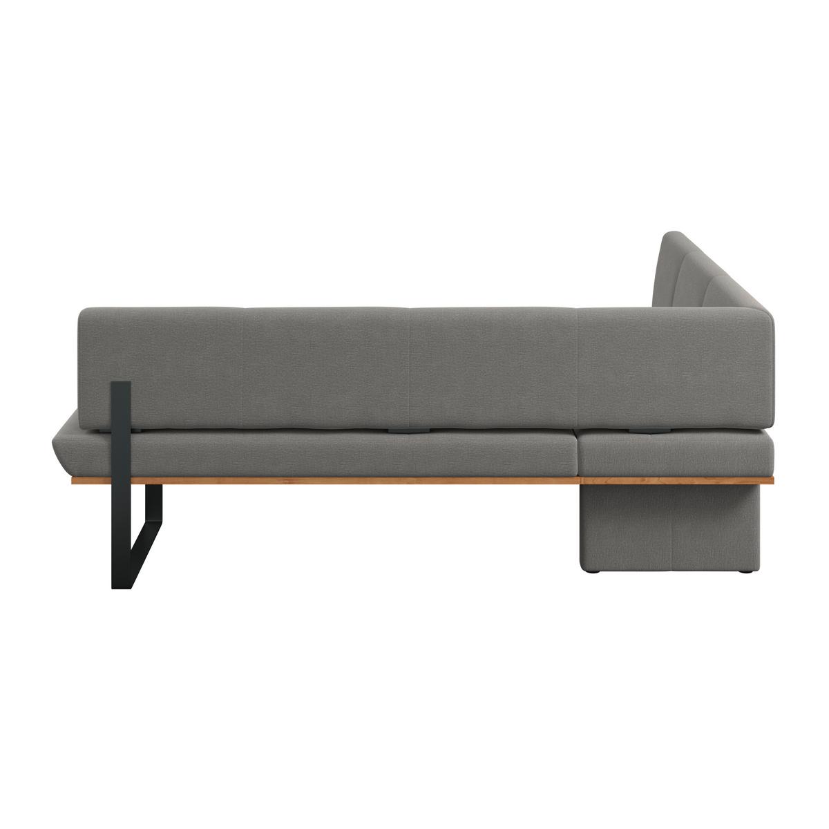 Eckbank Tristan Webstoff grau, S:175x225cm - Schwarz/Grau, MODERN, Holz/Textil (175/225cm) - James Wood