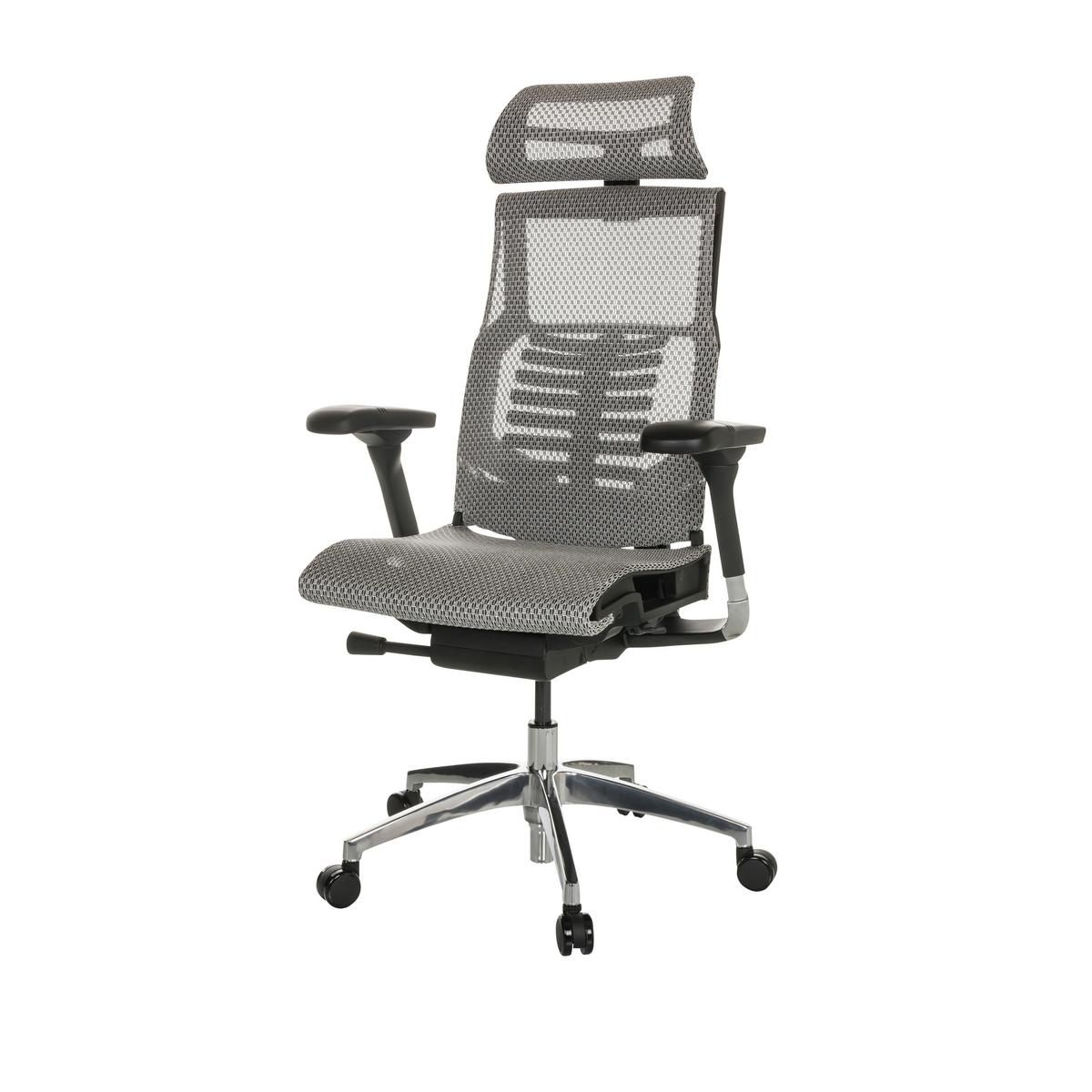 Drehstuhl Dynafit Ii - Silberfarben/Hellgrau, Basics, Kunststoff/Textil (67/119-135/60cm) - MID.YOU