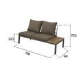 Loungegarnitur Florenz - Braun/Akaziefarben, MODERN, Holz/Kunststoff (207/138cm) - Beldano