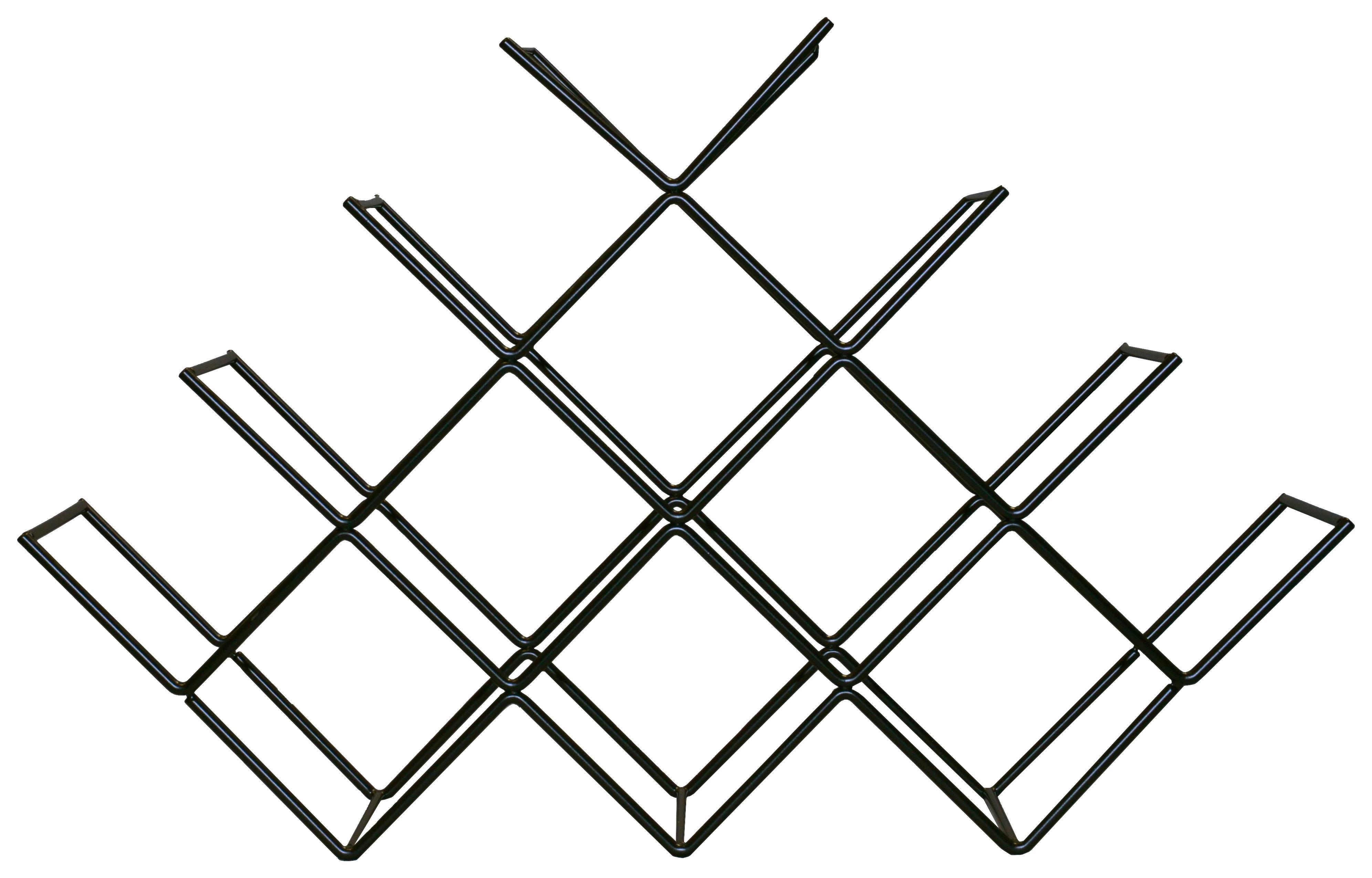 Bortartó Polc Florenz - fekete, Modern, fém (57/36/14cm)