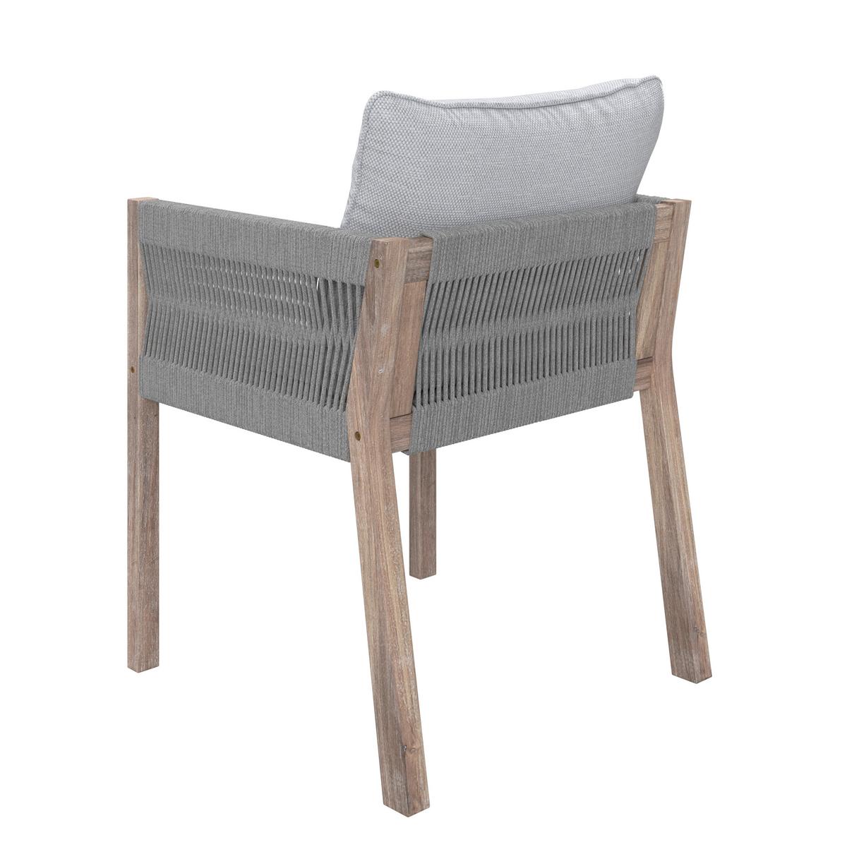 SÚPRAVA ZÁHRADNÉHO NÁBYTKU ALDINA - farba akácie/sivá, Modern, drevo/textil - Bessagi Garden