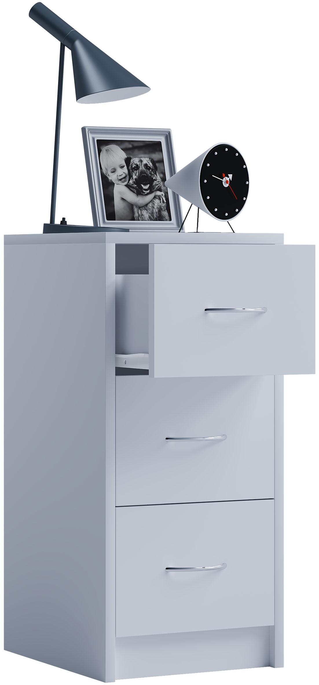 MID.YOU Nachtkästchen Boxal Maxi Weiß B: 30 cm