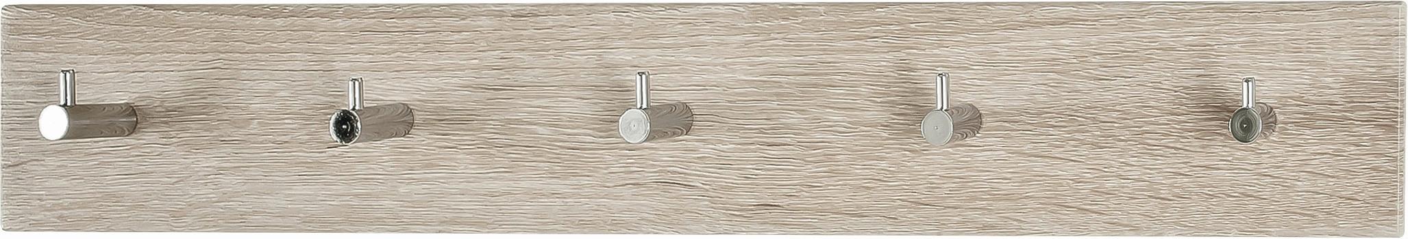 NÁSTENNÝ VEŠIAK EDDY 5 - farba duba, Modern, drevo (57/5/8cm)