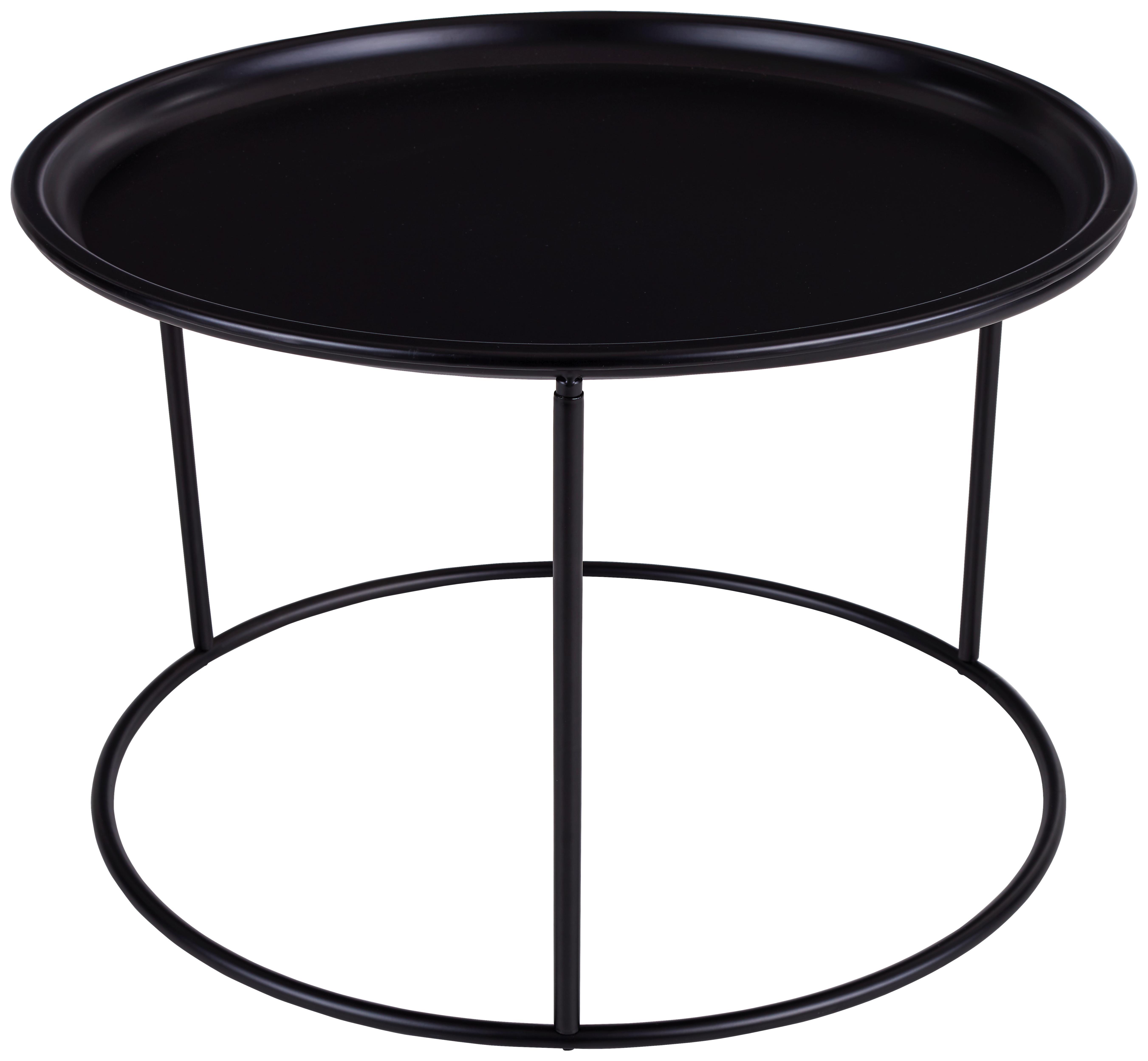 Couchtisch Jackson D: 56 cm Schwarz - Schwarz, MODERN, Metall (56/37,5cm) - Luca Bessoni