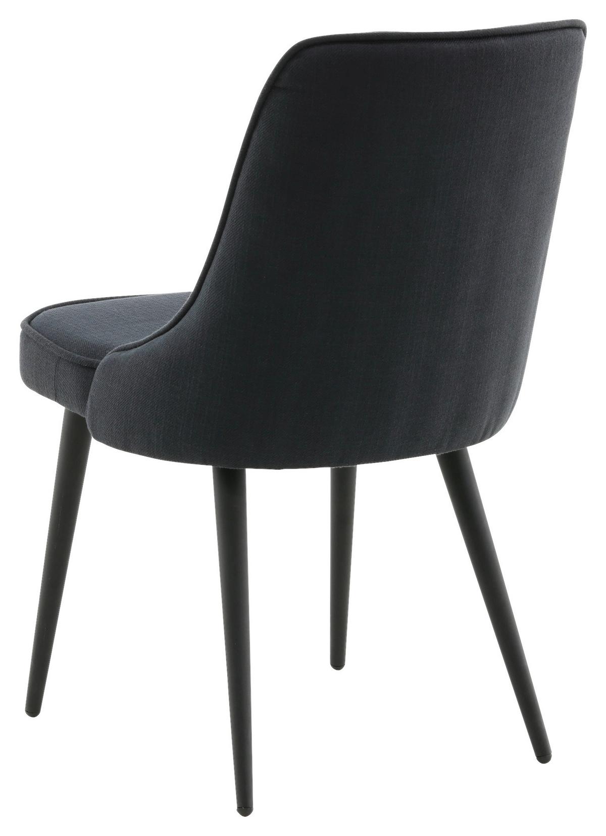 Stuhl-Set Velvet Deluxe - Schwarz, Design, Kunststoff/Textil (50/88.5/66cm) - Livetastic