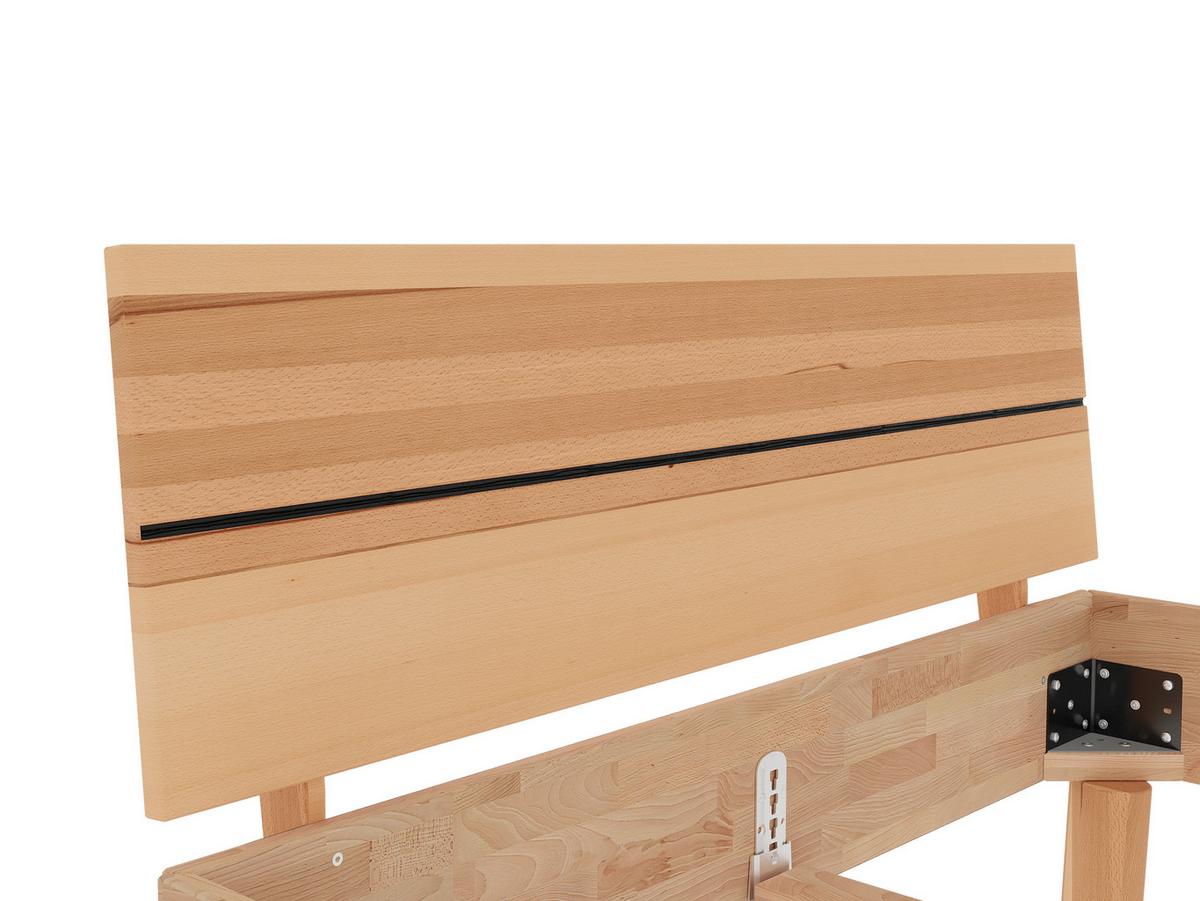 Bett Como Naturfarben 140x200cm - Naturfarben, MODERN, Holz (140/200cm) - MID.YOU