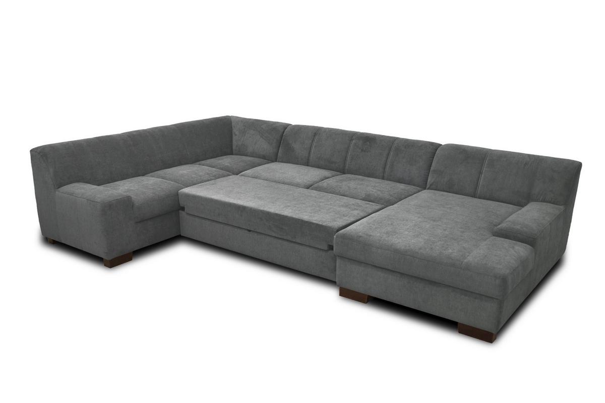 Wohnlandschaft Norma Anthrazit Webstoff - Wengefarben/Anthrazit, Design, Textil (212/328/153cm) - MID.YOU