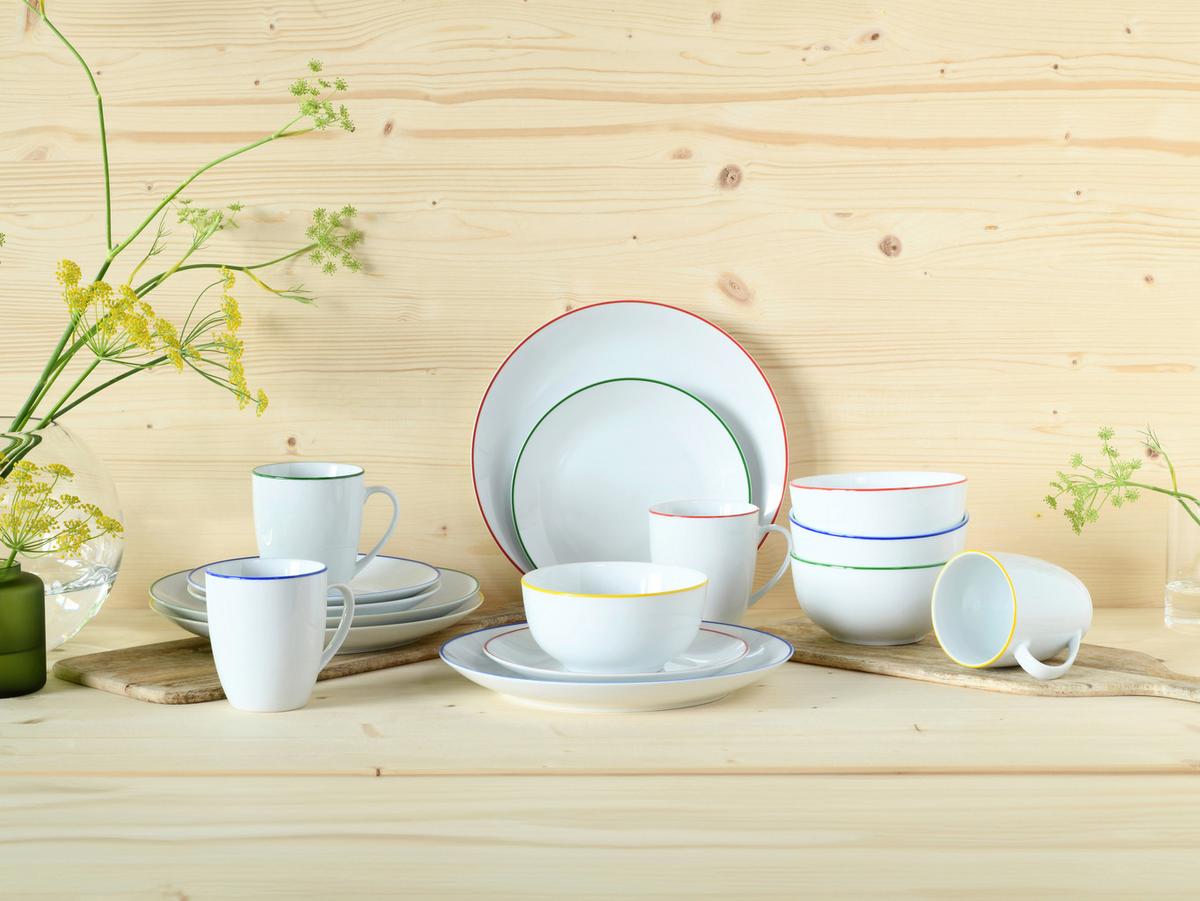 Kombiservice Luna Color Line Multicolor L: 33 Cm - Multicolor, Basics, Keramik (33/32/31cm) - Creatable