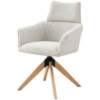 Armlehnstuhl Maris Webstoff Beige, B: 60 cm - Beige/Naturfarben, KONVENTIONELL, Holz/Textil (60/94/67cm) - Livetastic