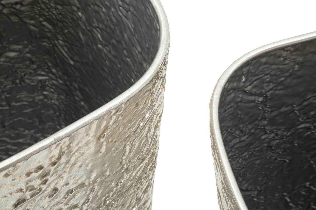 Vase Argelux Set 2 Pcs Silberfarben B: 41 cm - Silberfarben, Basics, Metall (41/80,5/41 cm)