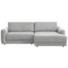 Ecksofa Bourbon - Schwarz/Grau, MODERN, Textil (250/176cm) - Trendmanufaktur