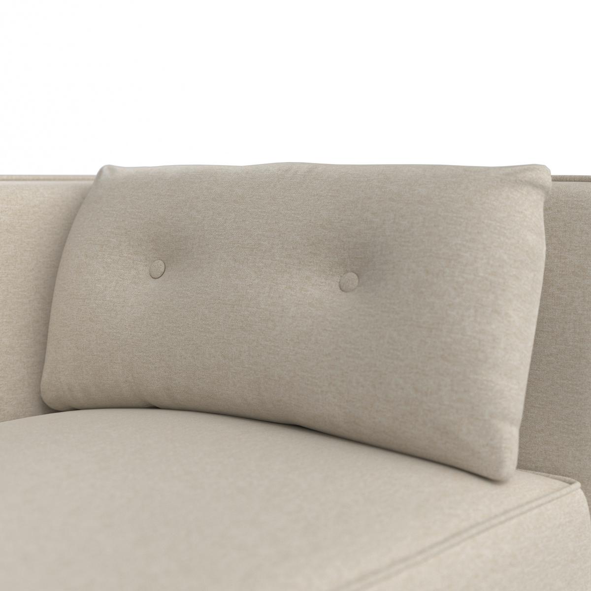 Pohovka FANNY, šedavě hnědá - přírodní barvy/šedavě hnědá, Moderní, dřevo/textil (154/55/73cm) - Bessagi Home