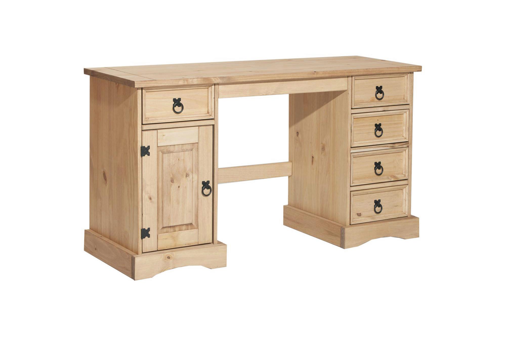 Schreibtisch Honigfarben L: 140cm - Honig, Natur, Holz (140/48/76cm) - Livetastic