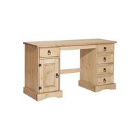 Schreibtisch Honigfarben L: 140cm - Honig, Natur, Holz (140/48/76cm) - Livetastic