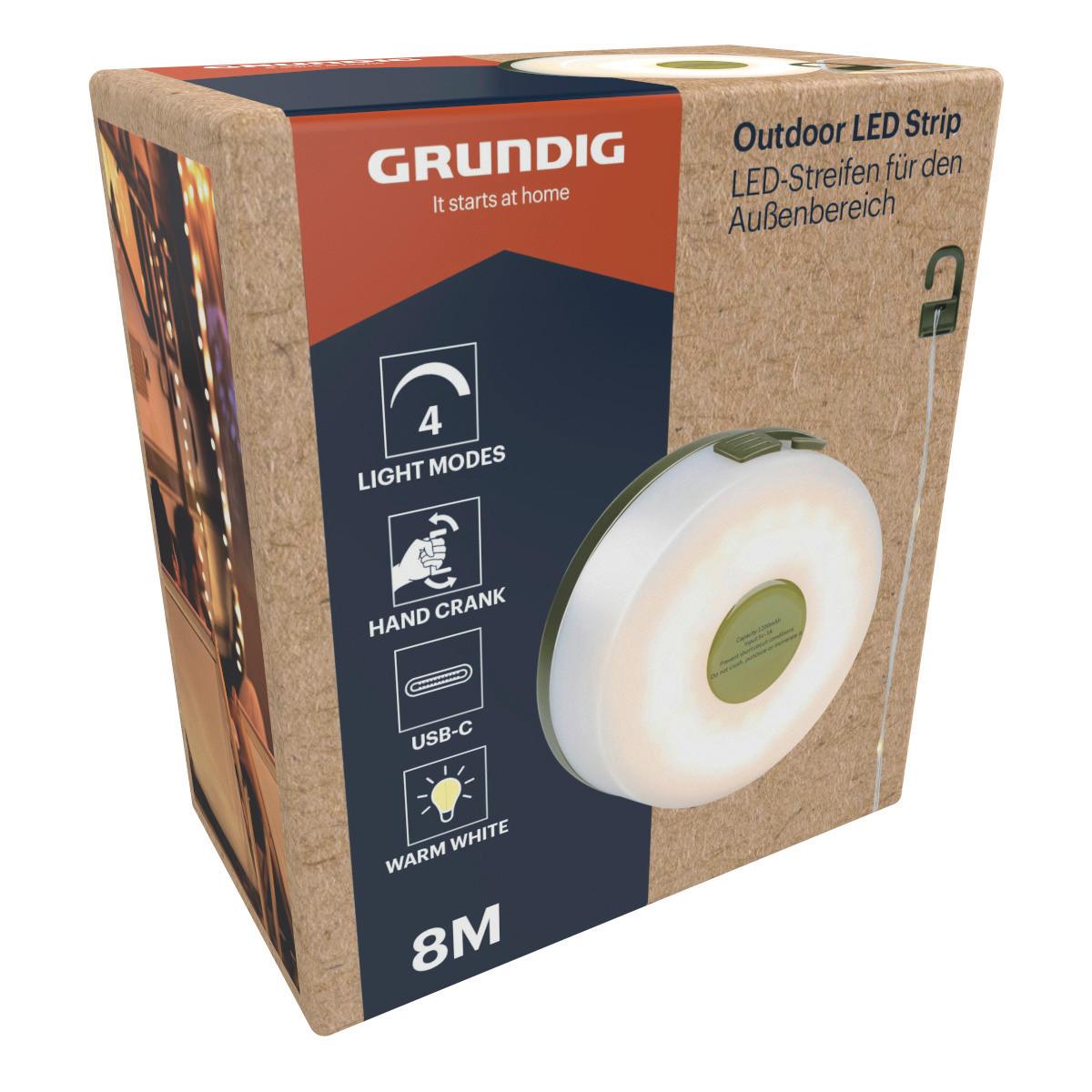 LED-Außenleuchte, Outdoor 33693 - Weiß, Basics, Kunststoff (9/9/4.9cm) - Grundig