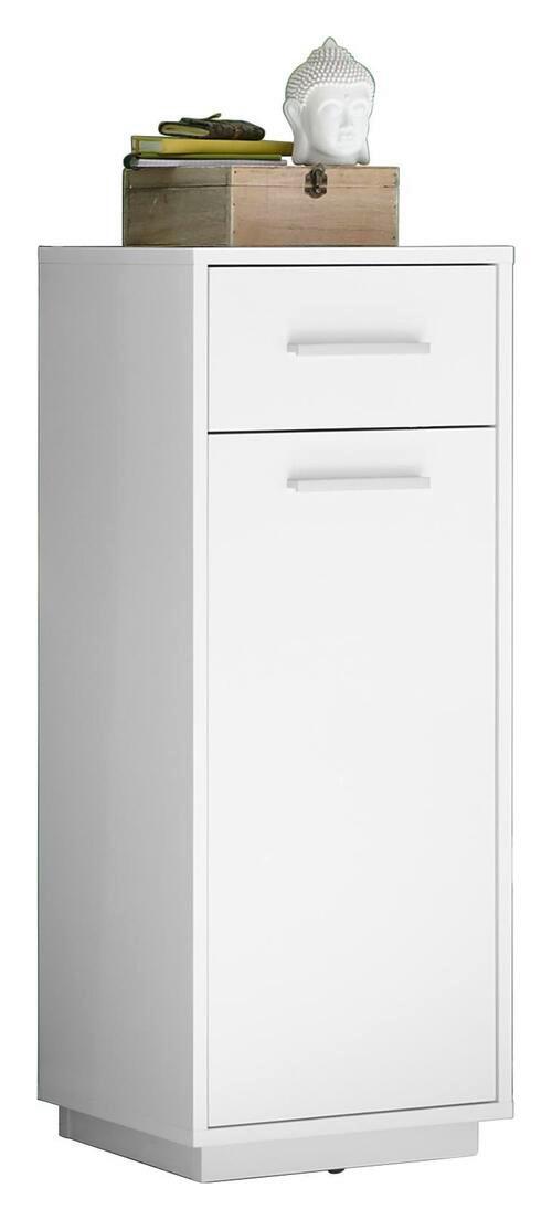 Spodní skřiňka MILANO - bílá/barvy hliníku, Design, kompozitní dřevo/plast (38/92/30cm) - MID.YOU