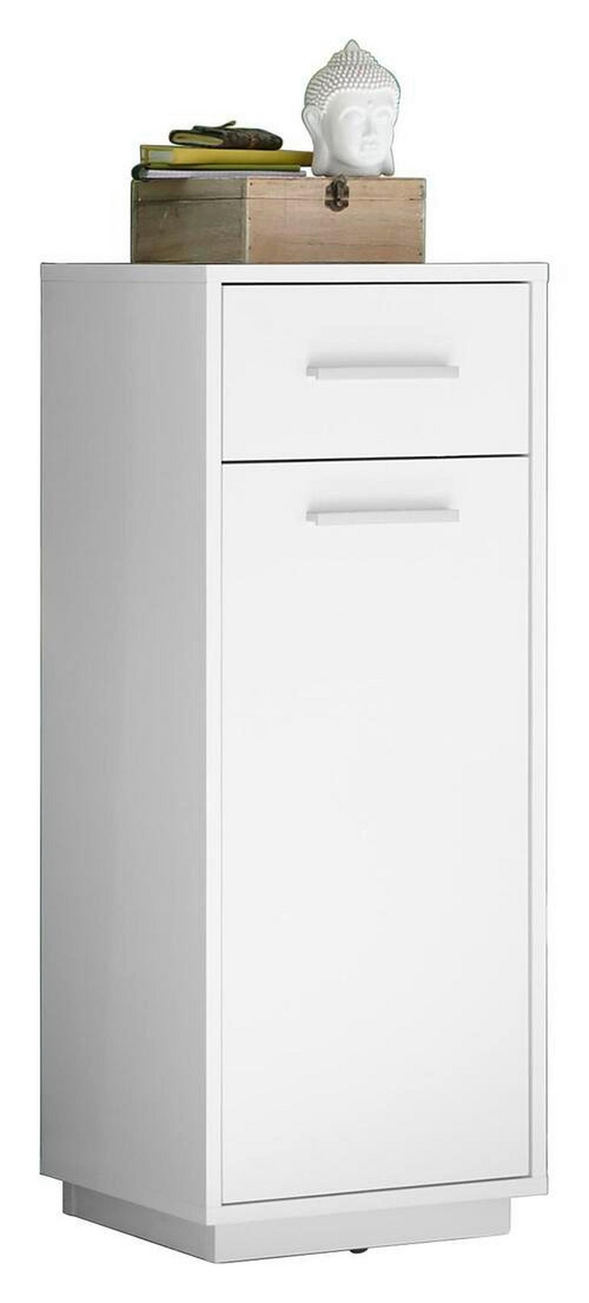 Spodní skřiňka MILANO - bílá/barvy hliníku, Design, kompozitní dřevo/plast (38/92/30cm) - MID.YOU
