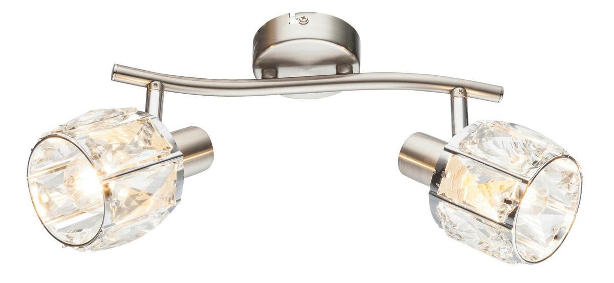 Strahler 2-Flammig verstellbar L: 28 cm - Design, Glas/Metall (28/22/18cm) - Globo