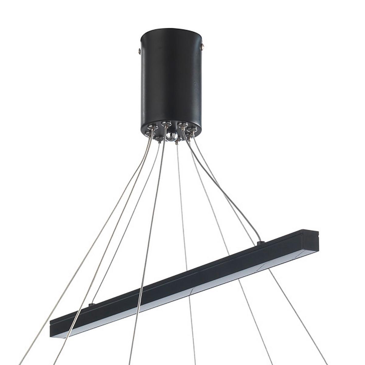 Led-hängeleuchte 4940/s - Schwarz, Design, Metall (50/95cm)