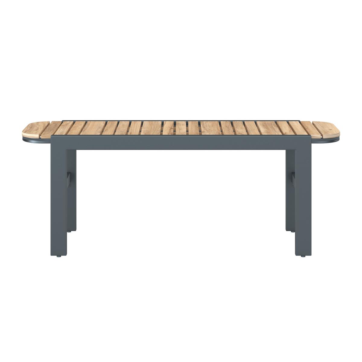 ZÁHRADNÁ LAVICA MARLO - farba akácie, Modern, kov/drevo (126/47/40cm) - Bessagi Garden