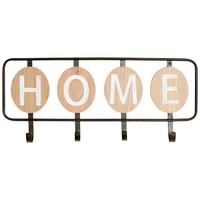 Hakenleiste Mila - Eichefarben/Schwarz, MODERN, Holzwerkstoff (50/22/5cm)