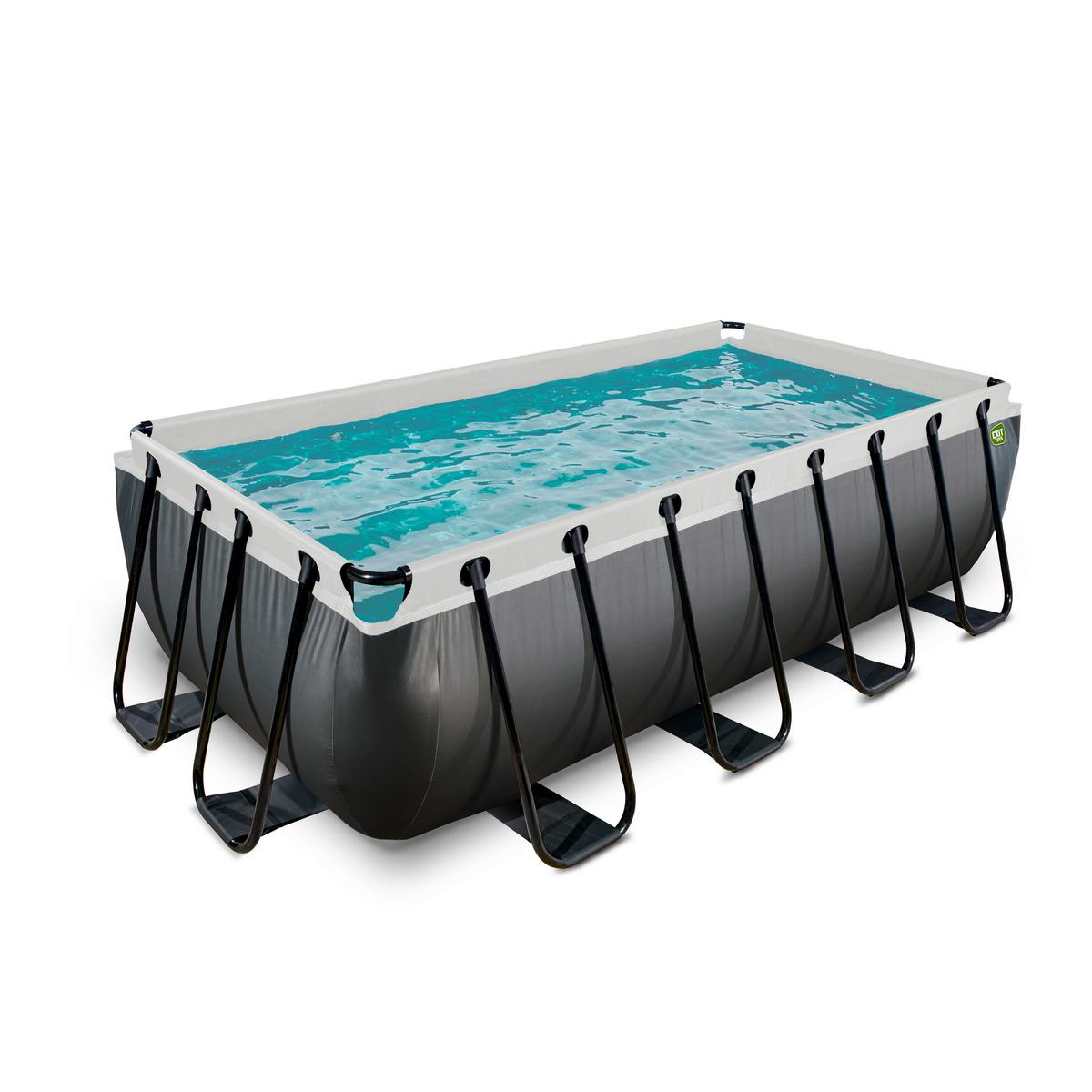 Pool-set Exit Black Leather Pool - Schwarz, KONVENTIONELL, Kunststoff (400/200/100cm) - EXIT Toys