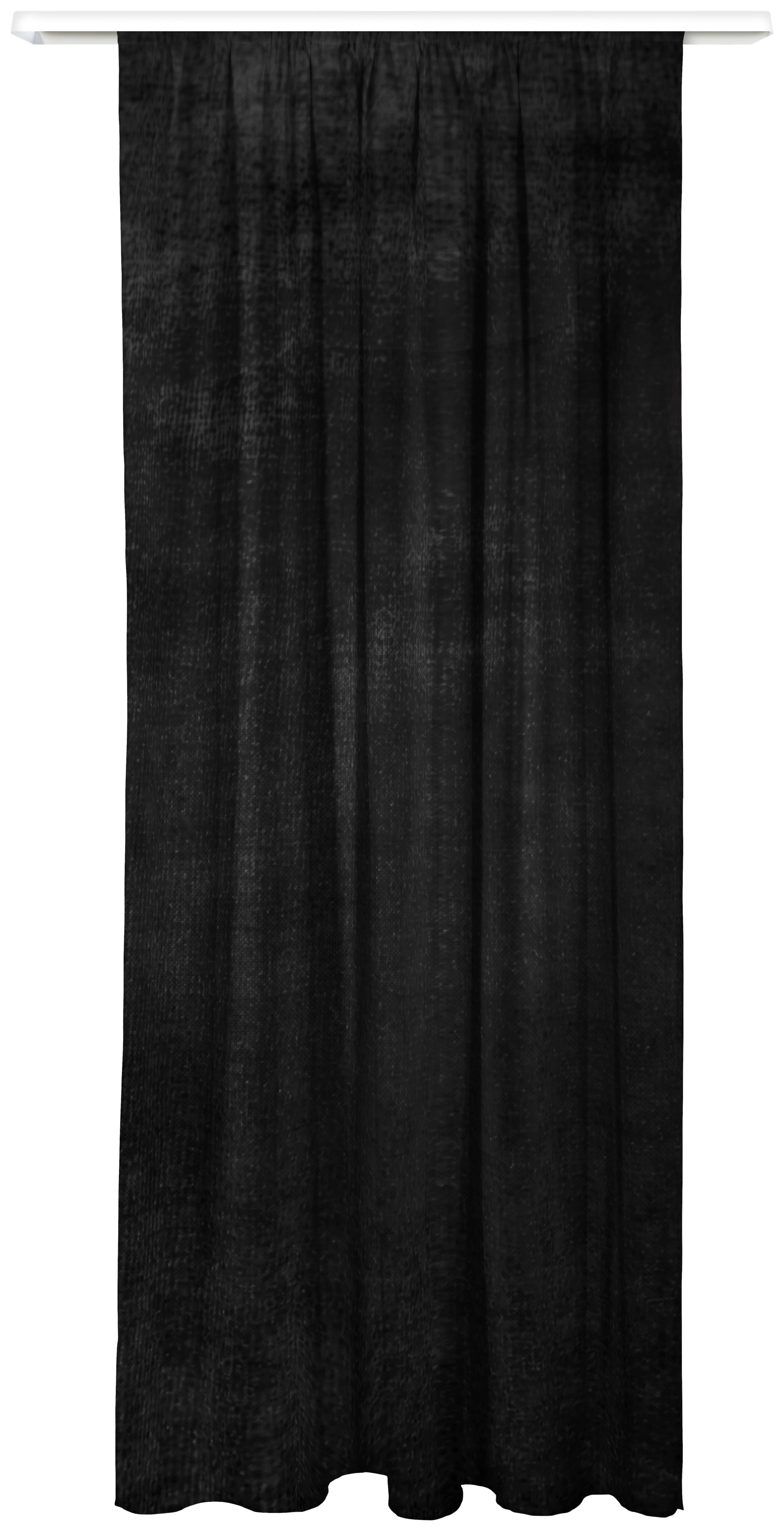FERTIGVORHANG ELVIRA - Schwarz, MODERN, Textil (135/245cm) - Luca Bessoni