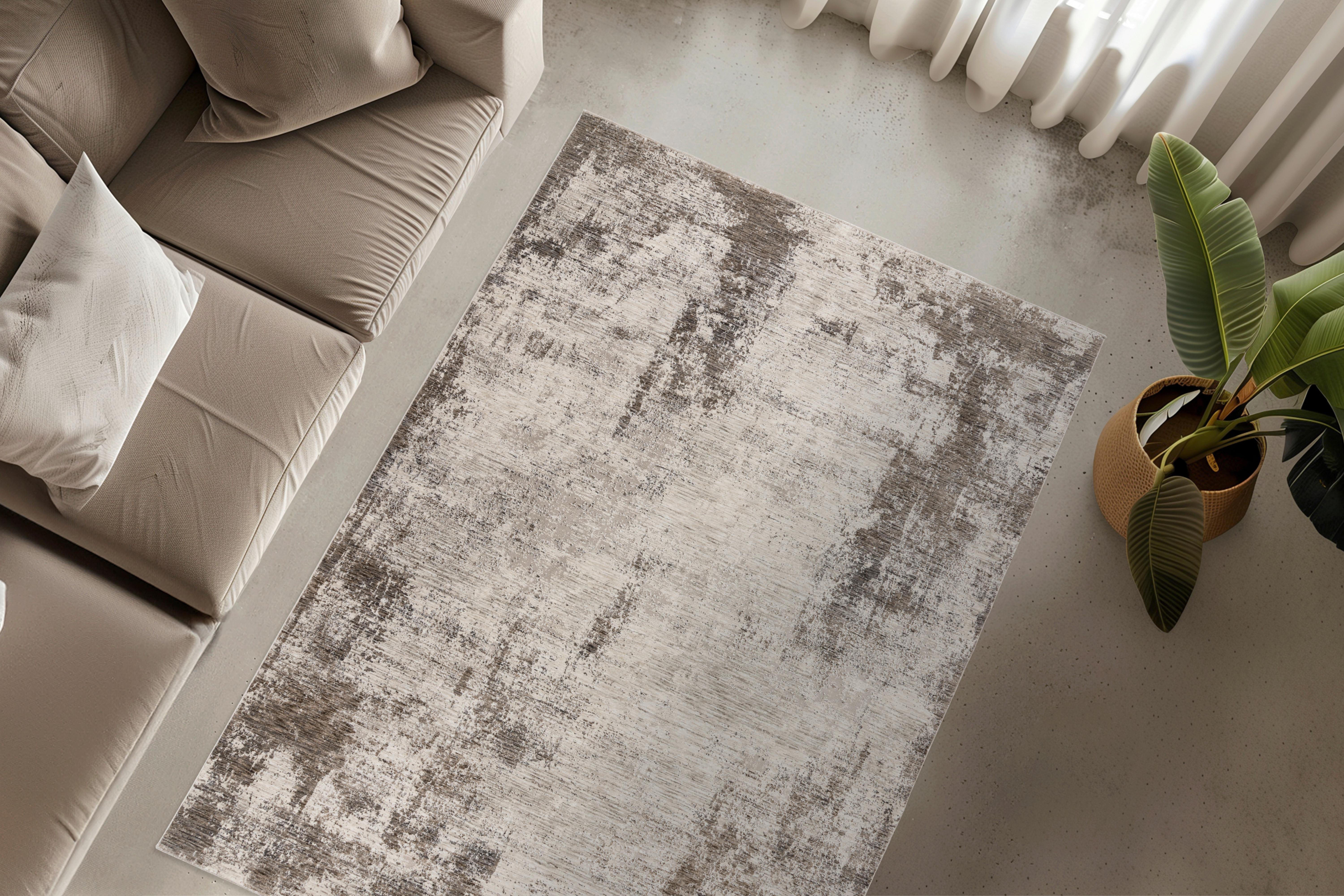 Webteppich My Bella - Taupe, Design, Textil (80/150cm) - Obsession