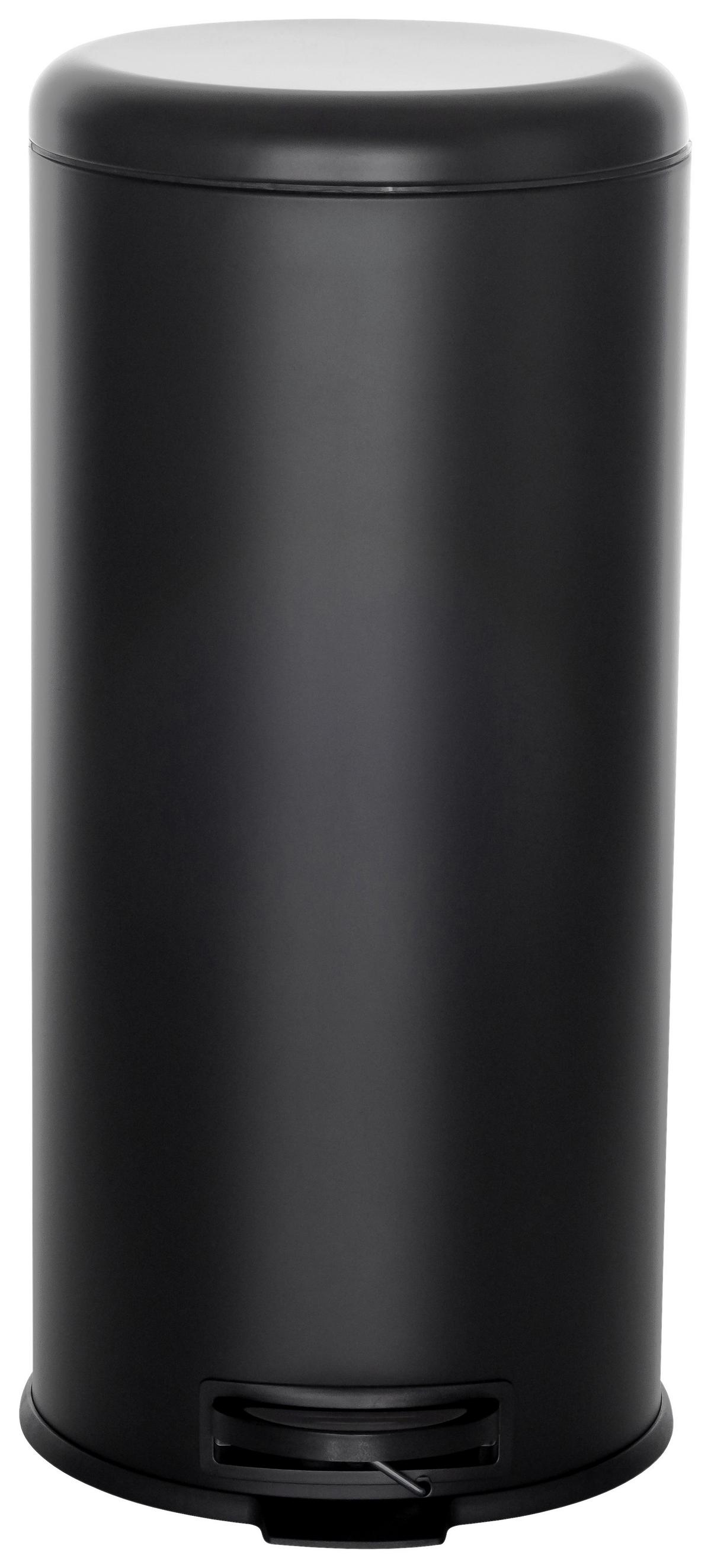 Abfallsammler Clean Step - Schwarz, Basics, Kunststoff/Metall (30/63,5/30cm) - MID.YOU