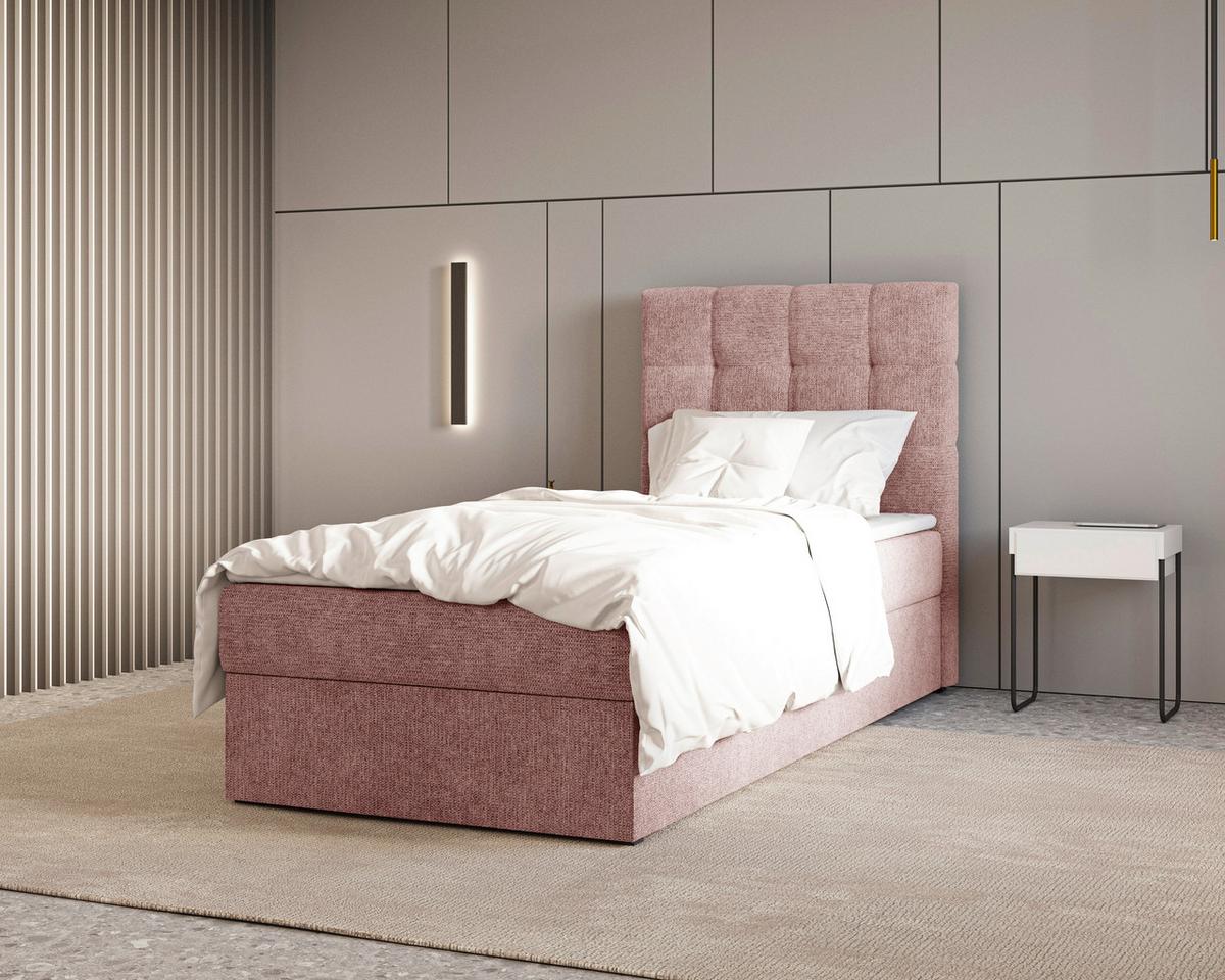 BOXBETT Oslo Kupferfarben 90x200cm - Schwarz/Kupferfarben, MODERN, Holz/Kunststoff (90/200cm) - MID.YOU
