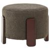 Pouf Coffey - Dunkelgrau/Braun, Design, Holz/Textil (52.5/43/52.5cm) - Livetastic