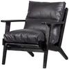Sessel Houston Schwarz B: 71 Cm - Schwarz, Design, Leder/Holz (71/86/71cm) - Livetastic