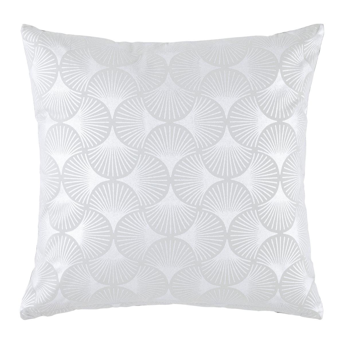 DEKORAČNÝ VANKÚŠ SHINY GINGKO -EXT- - strieborná, Romantik / Landhaus, textil (45/45cm) - Mömax