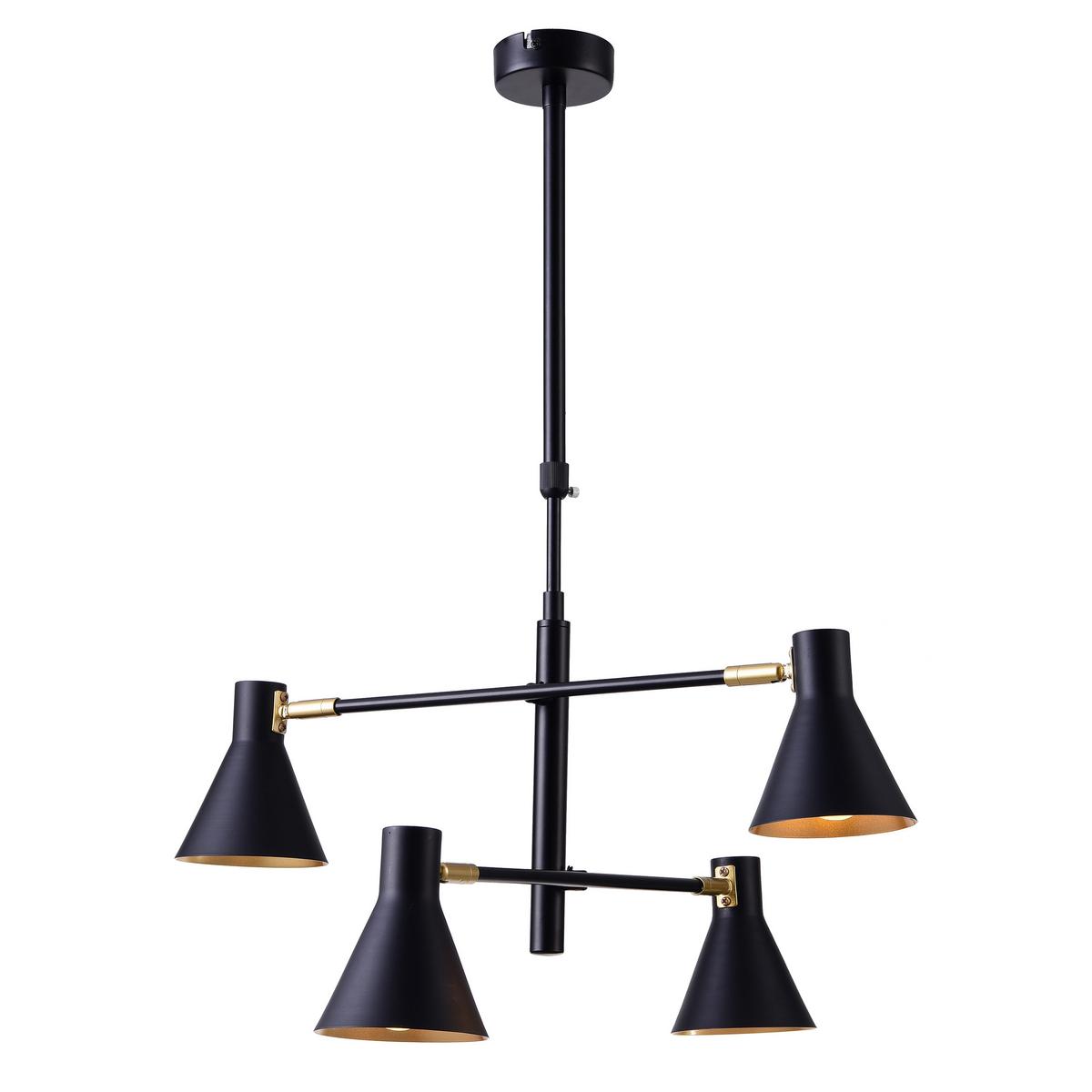 Hängeleuchte 34-72689 - Schwarz, Basics, Metall (54/54/89cm)