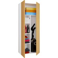 Mehrzweckschrank Vandol Weiß, Buchefarben Dekor B:70cm - Buchefarben/Weiß, Design, Holzwerkstoff (70/178/39cm) - MID.YOU