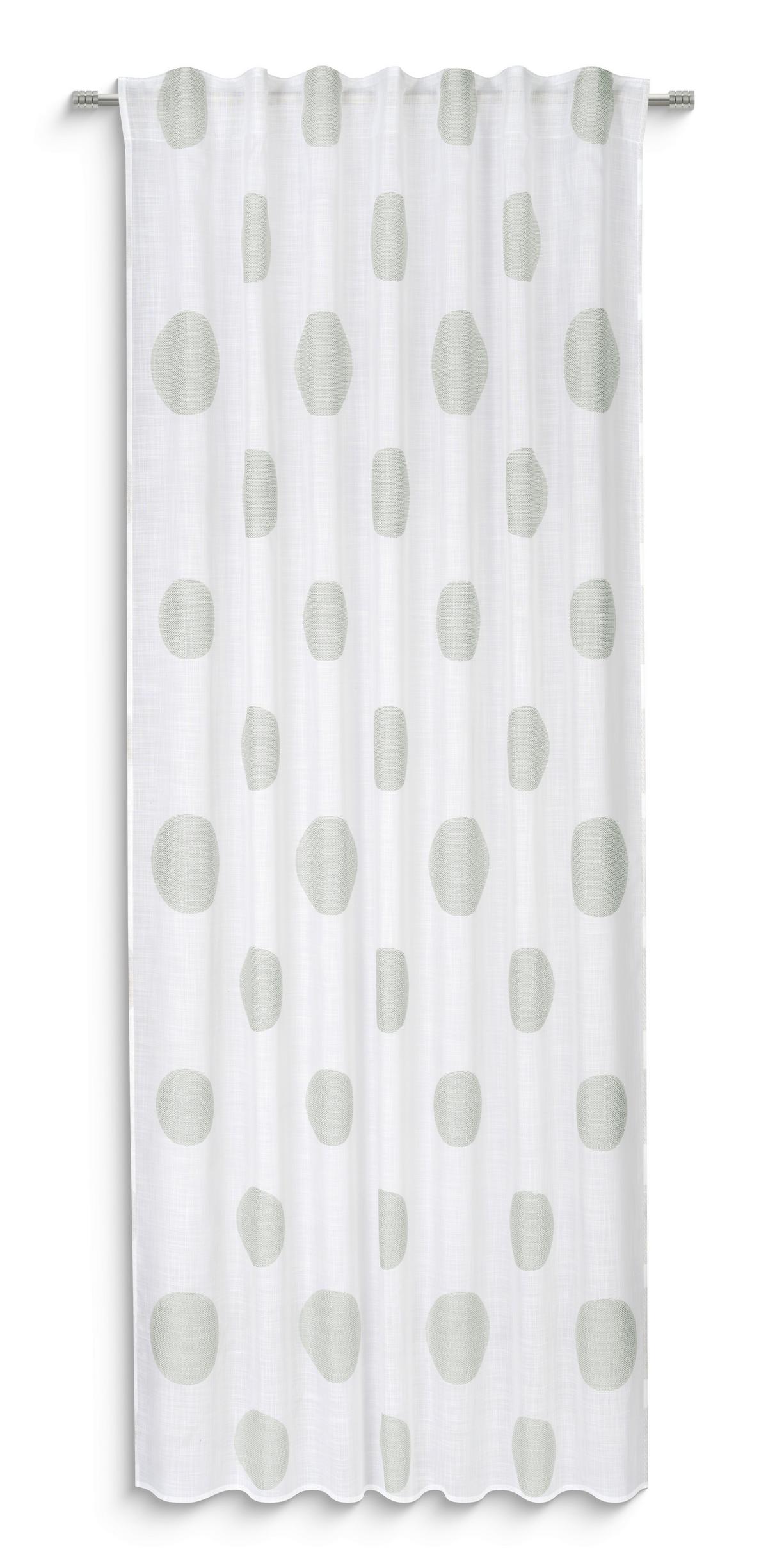 Készfüggöny Kb. 140/245cm - fehér/zöld, Modern, textil (140/245cm) - Luca Bessoni