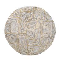 Vase Eclips Weiß, Goldfarben B: 36 cm - Goldfarben/Weiß, Basics, Kunststoff (36/34.5/11cm)