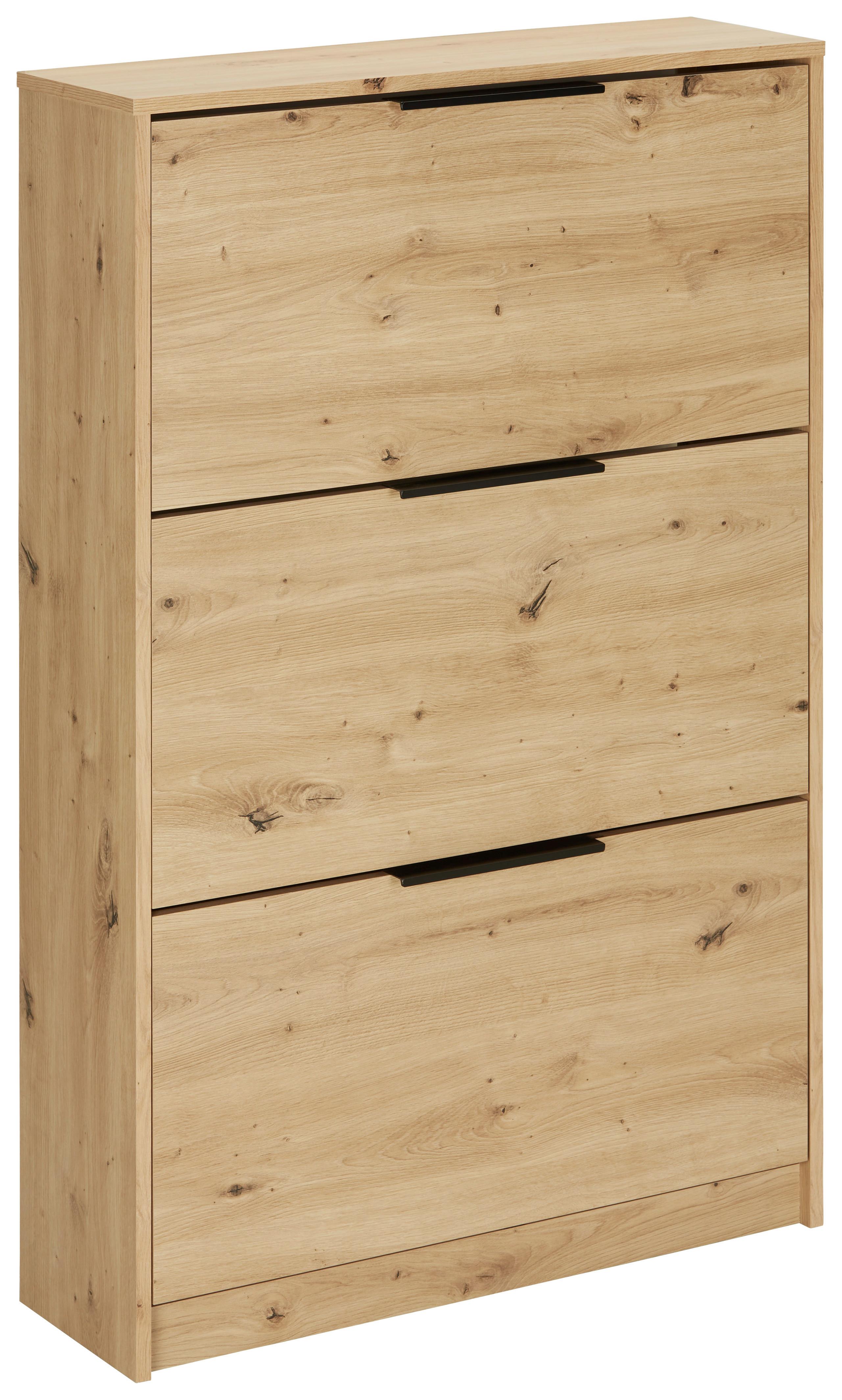 Výklopná Skrinka Na Topánky Bela -Exklusiv- - farby duba, Moderný, kompozitné drevo (79/124/25cm) - Modern Living