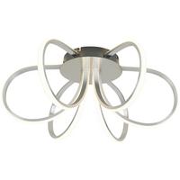 LED-Deckenleuchte Casey - Silberfarben/Nickelfarben, Basics, Kunststoff/Metall (55/22cm) - Luca Bessoni