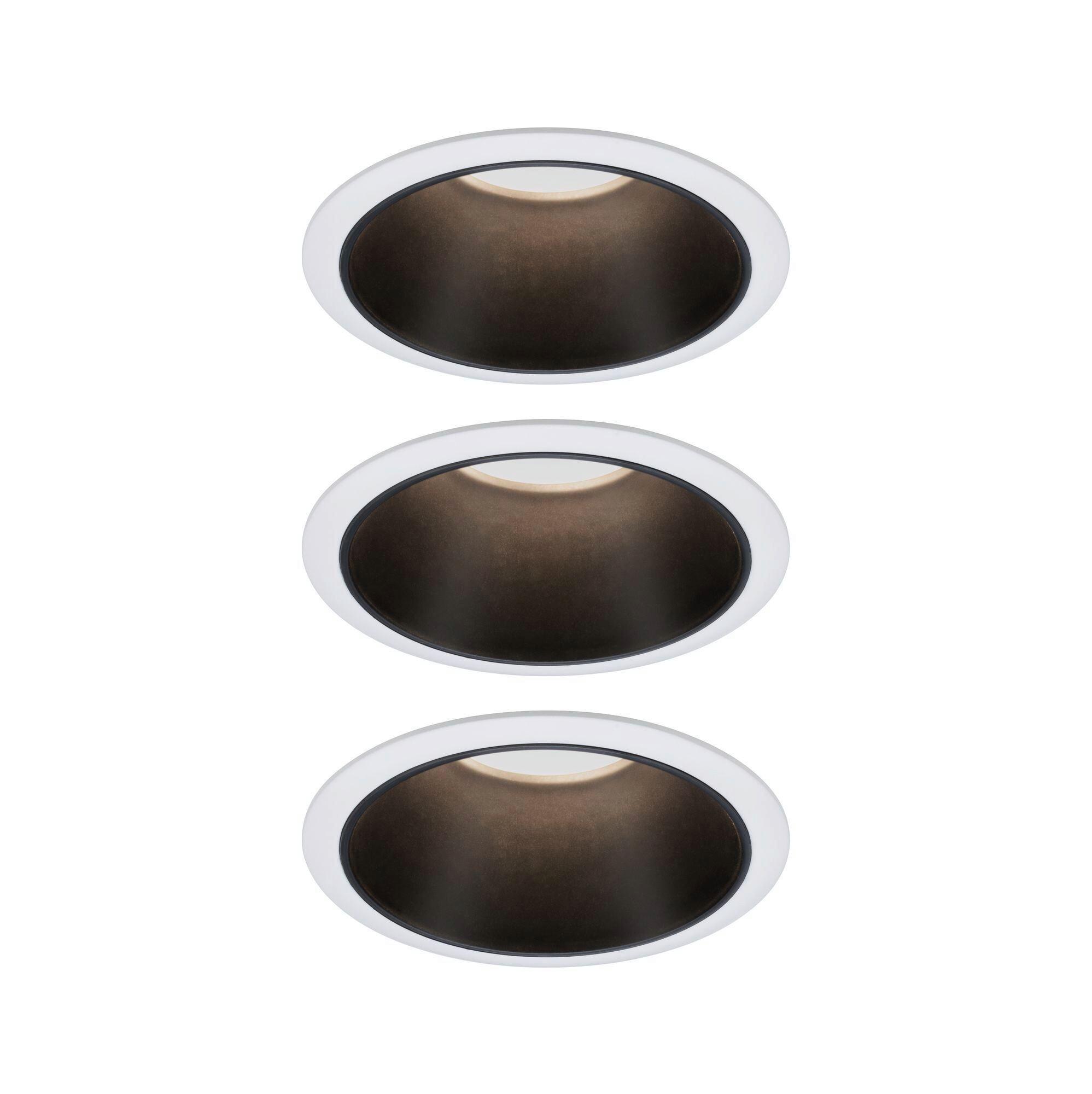 LED-Deckenleuchte Ø 8,8 cm dimmbarer Spot - Schwarz/Weiß, Basics, Kunststoff/Metall (8,8cm) - Paulmann