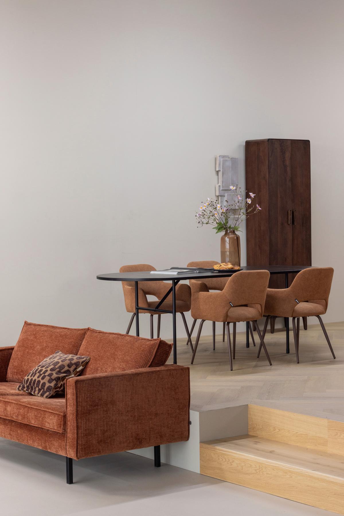 Mehrzweckschrank Liya Dunkelbraun B: 60 cm - Dunkelbraun, Design, Holz (60/200/35cm) - Livetastic