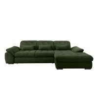 Ecksofa mit Schlaffunktion & Bettkasten Rigatti Dunkelgrün - Dunkelgrün/Schwarz, MODERN, Textil (314/184cm) - Livetastic