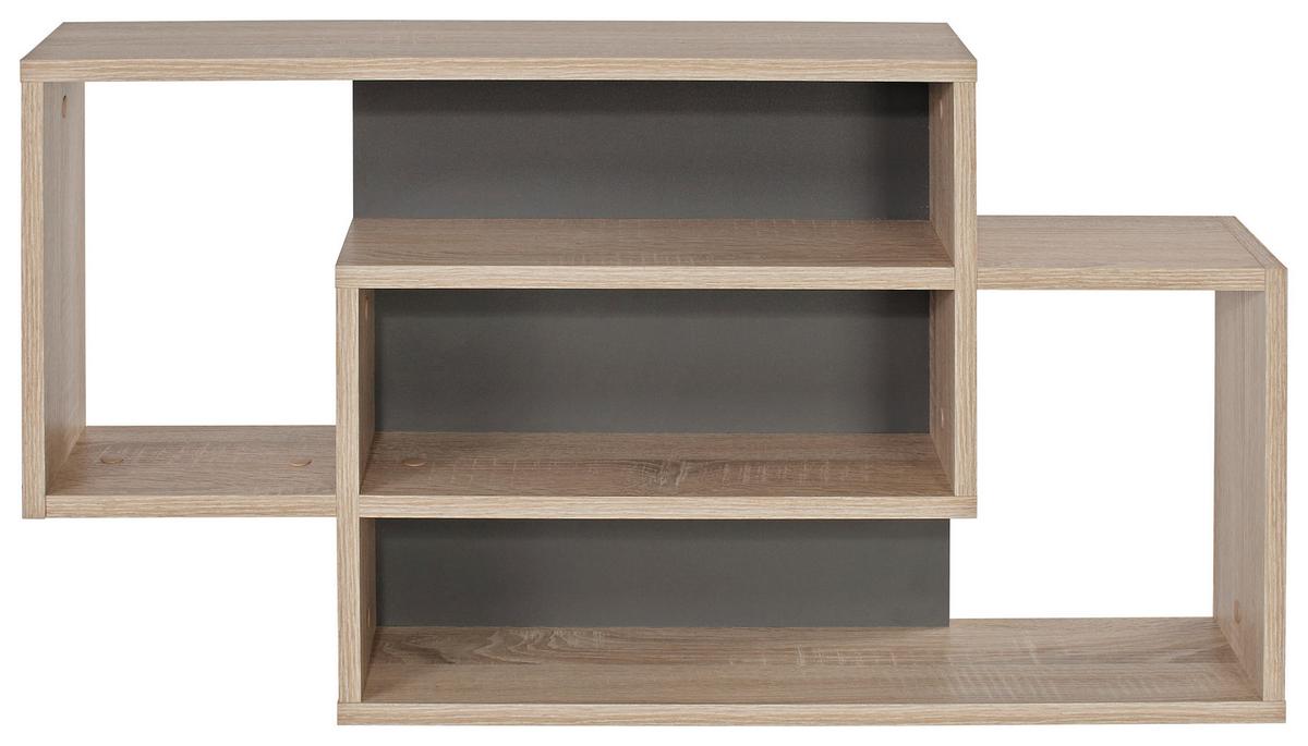 NÁSTENNÝ REGÁL DREAM DXR11 - sivá/farba duba, Modern, kompozitné drevo (90/48/16cm)