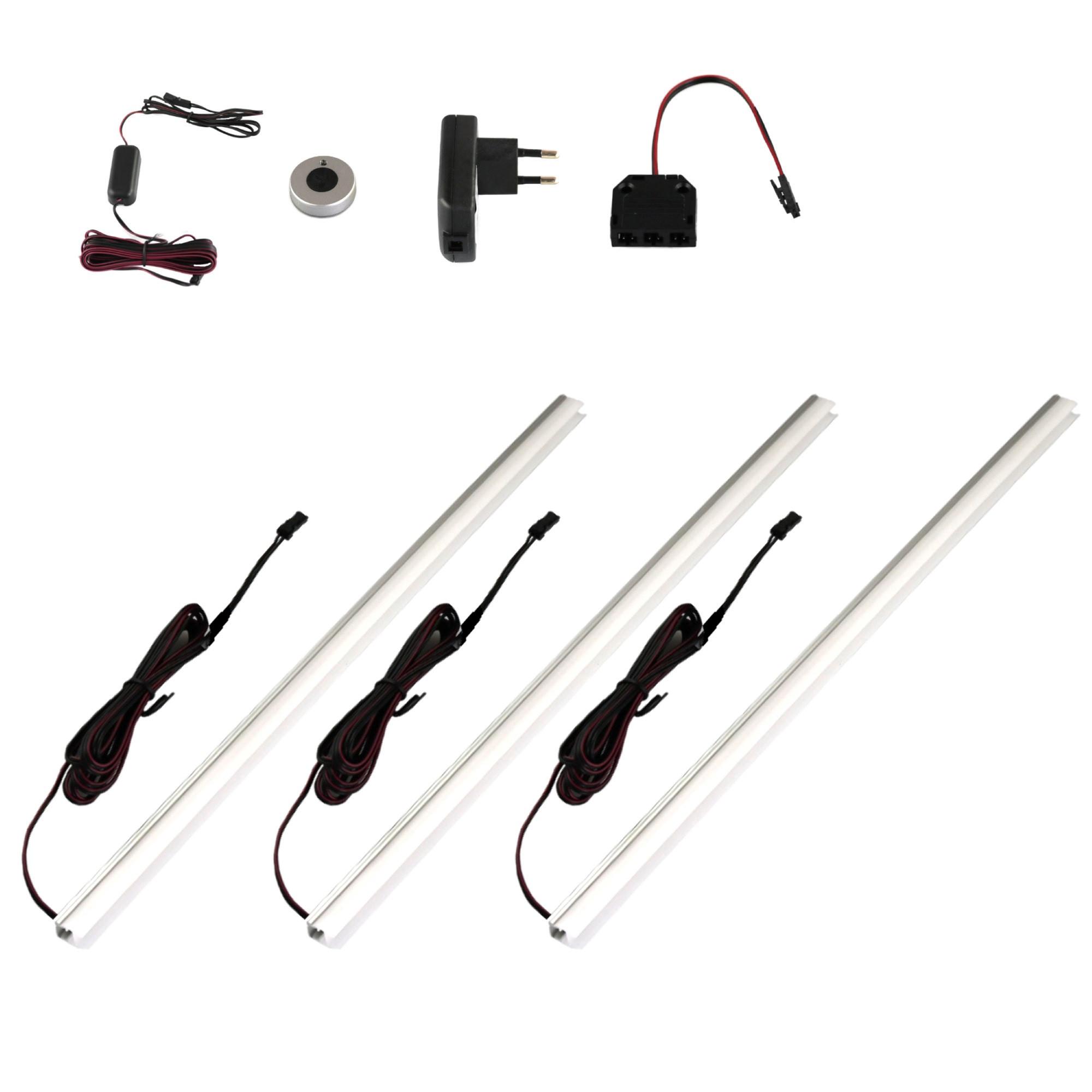 LICHTLEISTENSET LIGHT UP - Transparent, Basics, Kunststoff (40cm) - MID.YOU