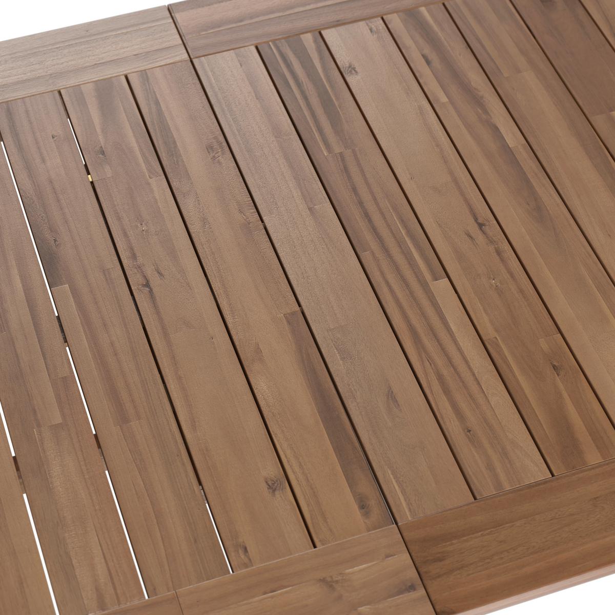 ZAHRADNÍ STŮL NICOLA - barvy vlašských ořechů, Moderní, dřevo (160-200/100/76cm) - Bessagi Garden