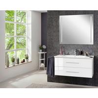 Badezimmer B.Perfekt Weiß 3-Teilig - Weiß Hochglanz/Weiß, Basics, Keramik/Holzwerkstoff (103cm) - MID.YOU