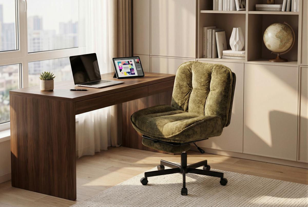 Drehstuhl Ahrhus Grün B: 67 cm - Schwarz/Grün, MODERN, Holz/Kunststoff (67/84.5-92.5/73,5cm) - Livetastic